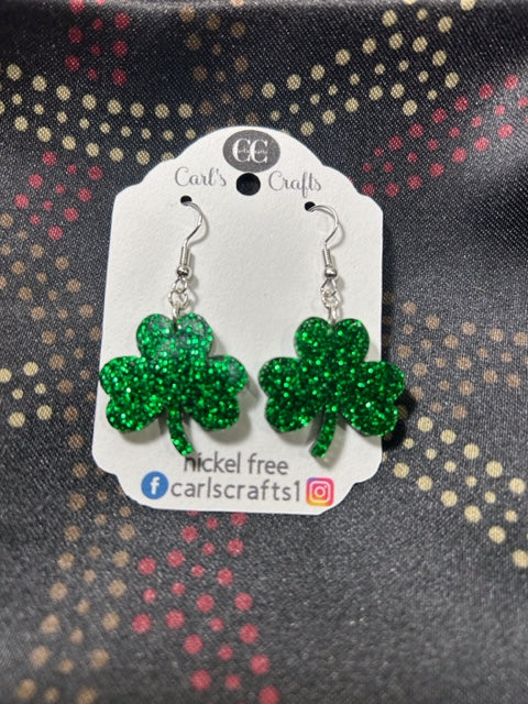 Shamrock Glitter Dangles