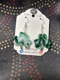 Shamrock Marble Green Dangles