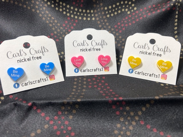 Conversation Heart Studs
