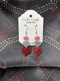 Glitter Heart Dangles - 3 hearts