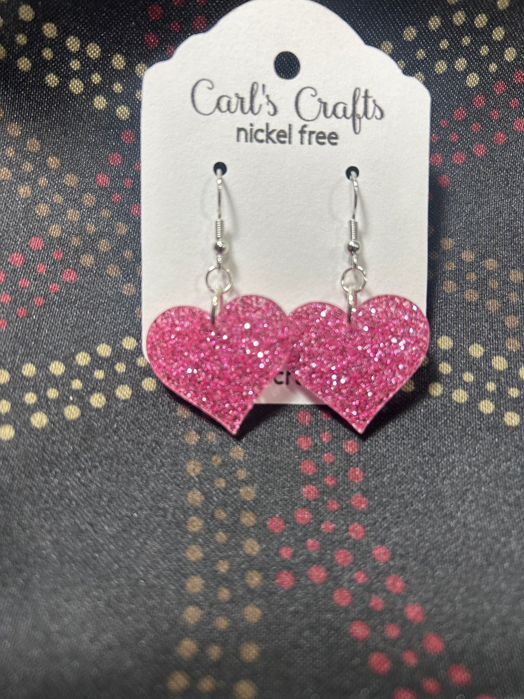 Glitter Heart dangles
