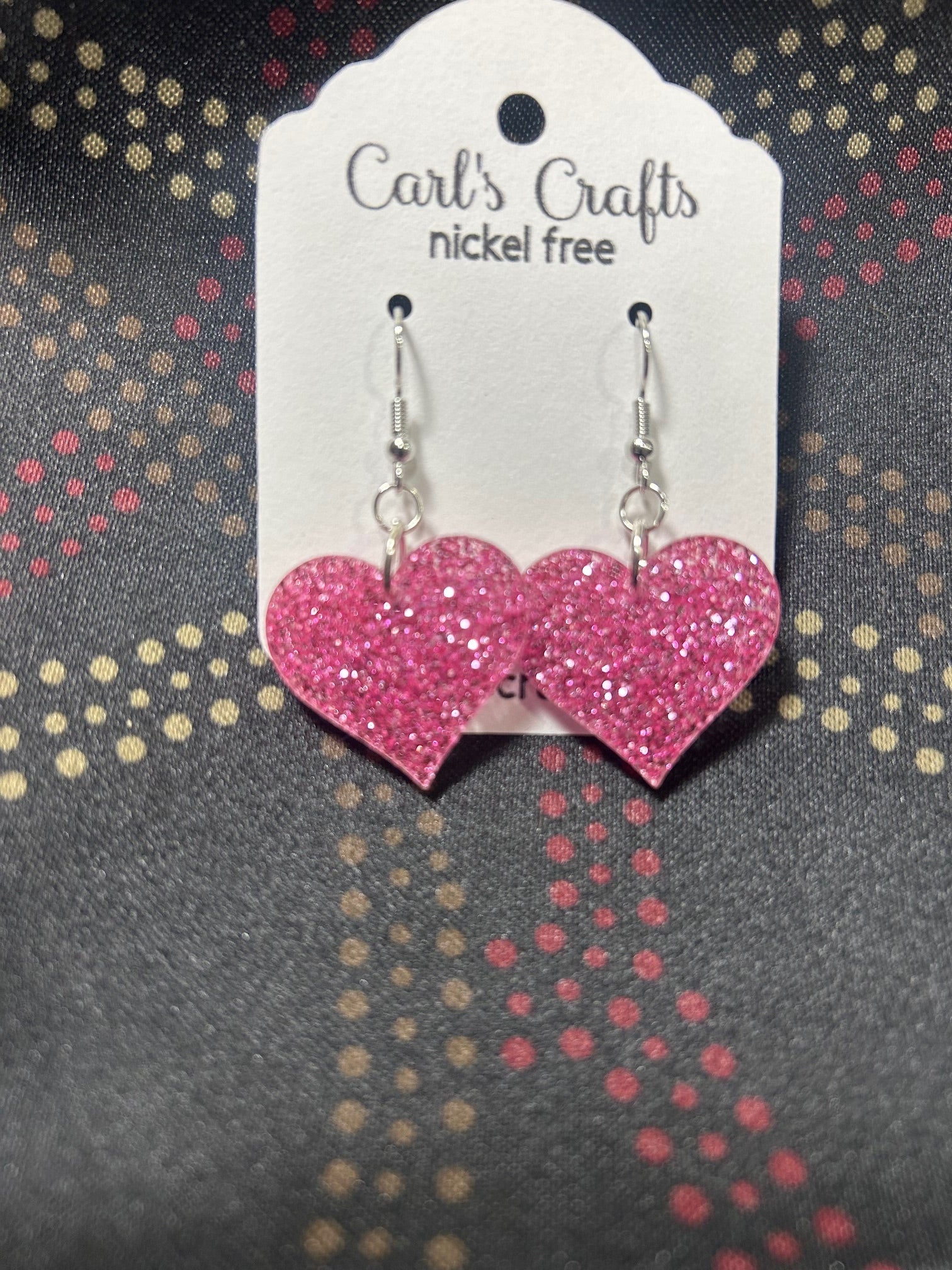 Glitter Heart dangles