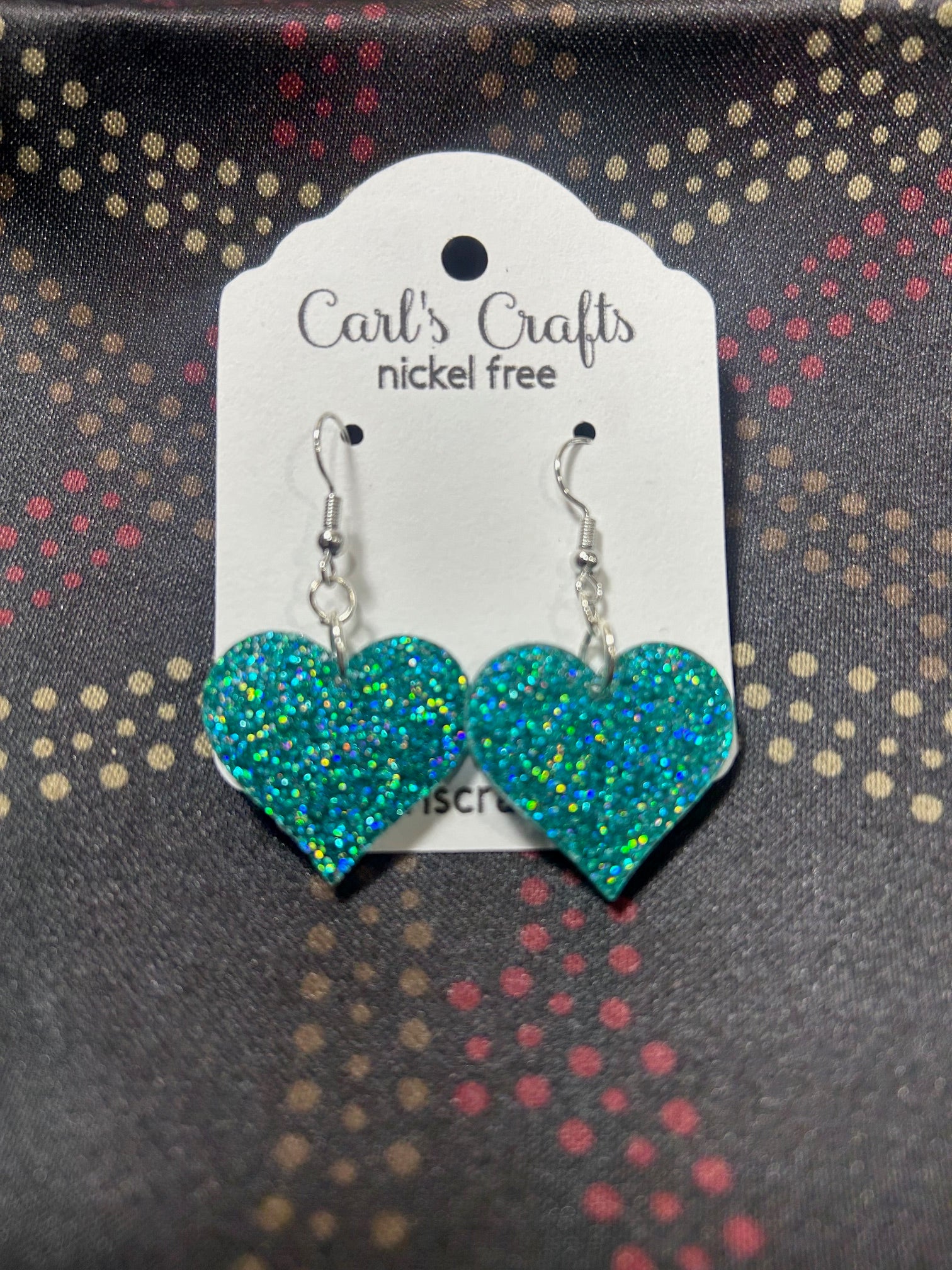 Glitter Heart dangles