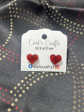 Glitter Heart Stud