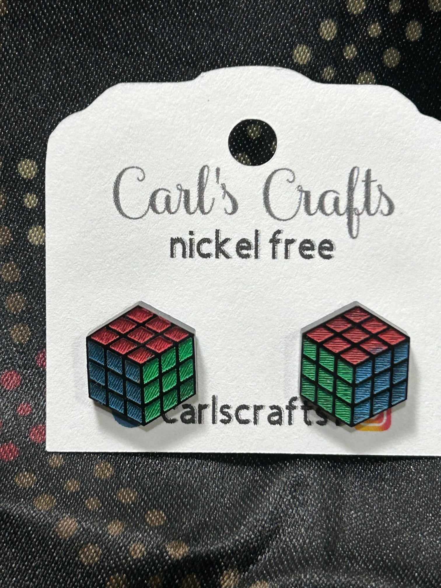 Rubix cube puzzle stud