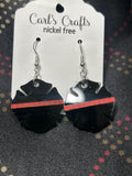 Fire dept badge red line dangles