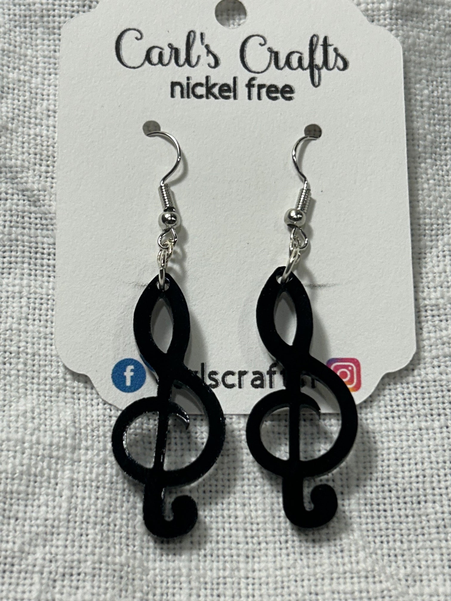 Music treble clef dangles