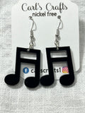 Music double quarter note dangles