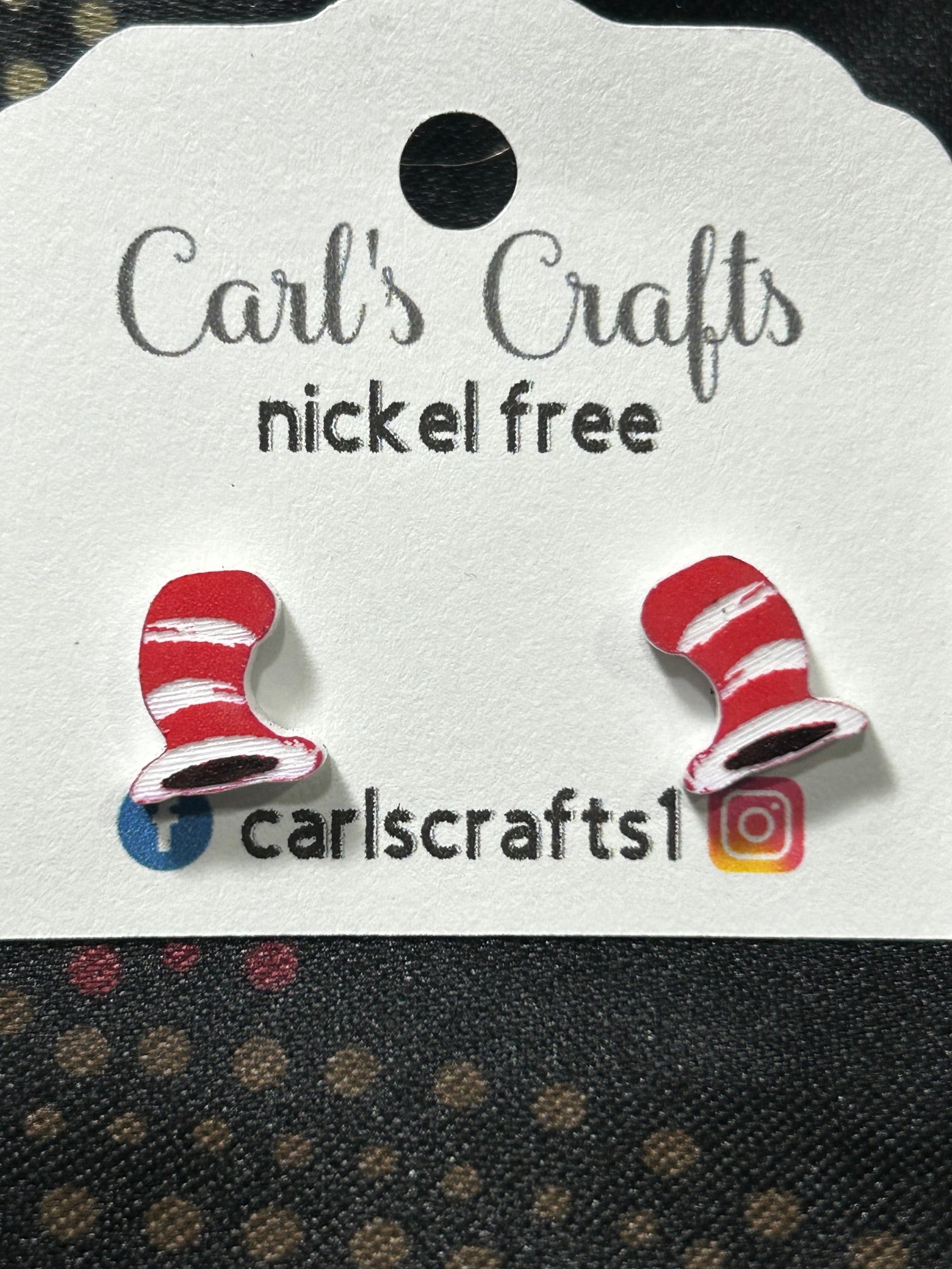 Cat in the Hat studs