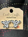 Cow print cow studs