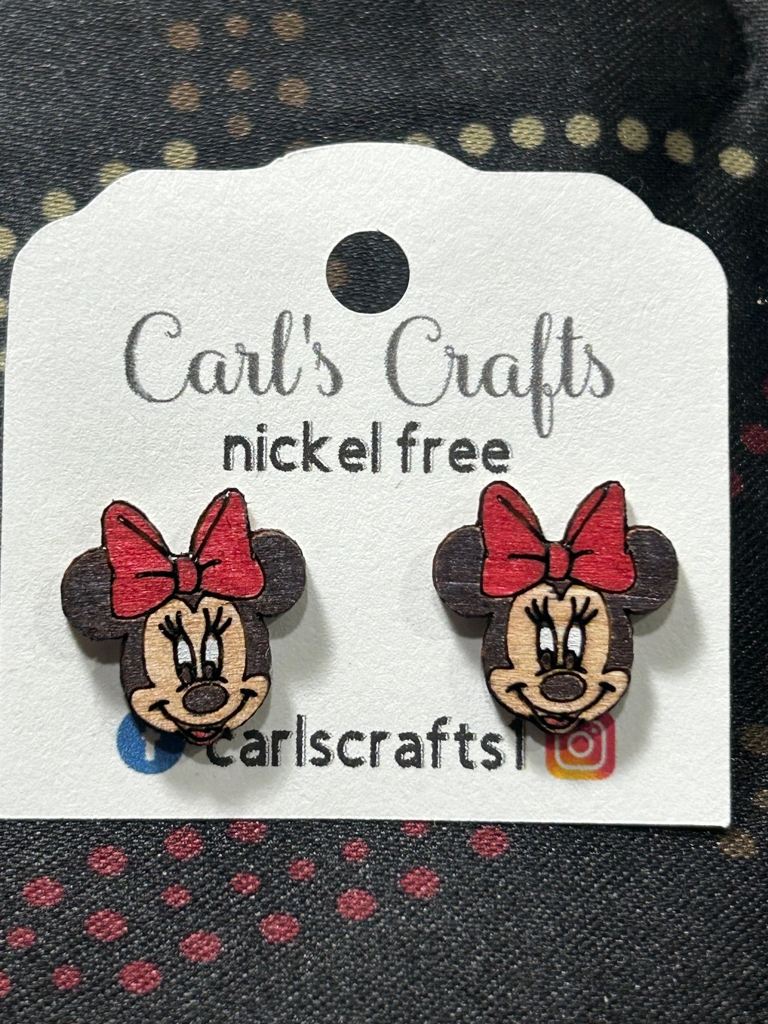 Minnie Mouse studs